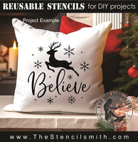 9780 Believe reindeer stencil