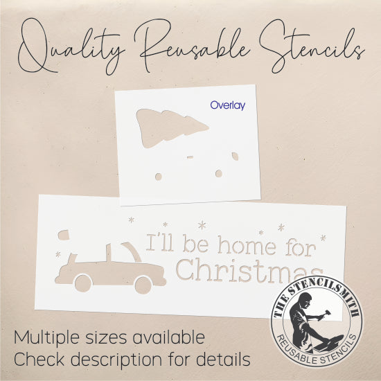 9794 I'll Be Home For Christmas Stencil