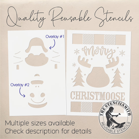 9802 Merry Christmoose Stencil