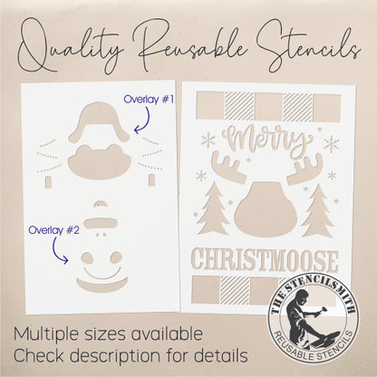 9802 Merry Christmoose Stencil