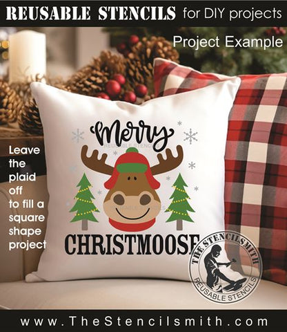 9802 Merry Christmoose stencil - The Stencilsmith