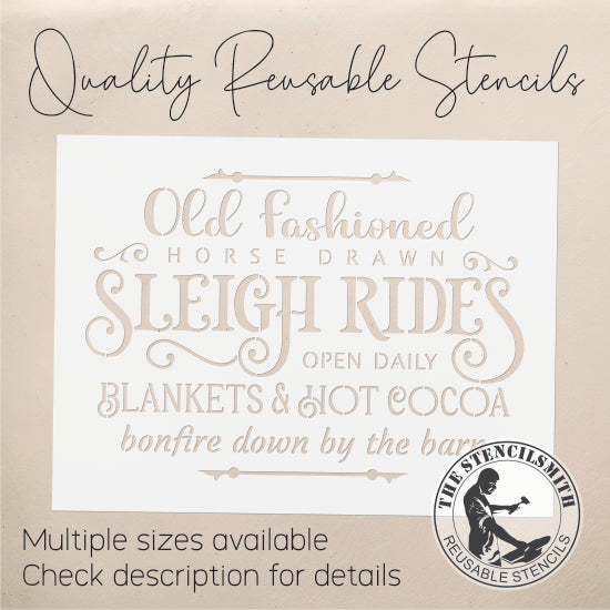 9803 Old Fashioned Sleigh Rides Stencil