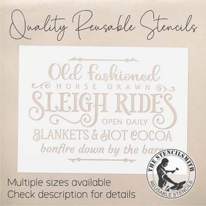 9803 Old Fashioned Sleigh Rides Stencil