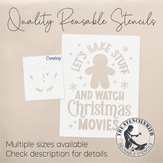 9806 Let's Bake Stuff And Watch Stencil