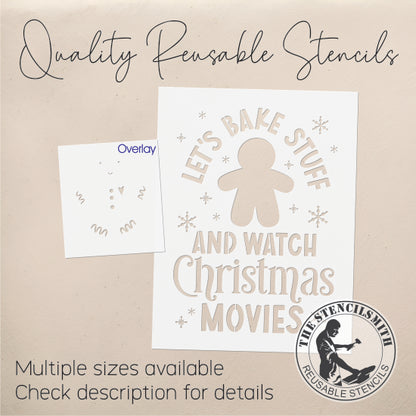 9806 Let's Bake Stuff And Watch Stencil