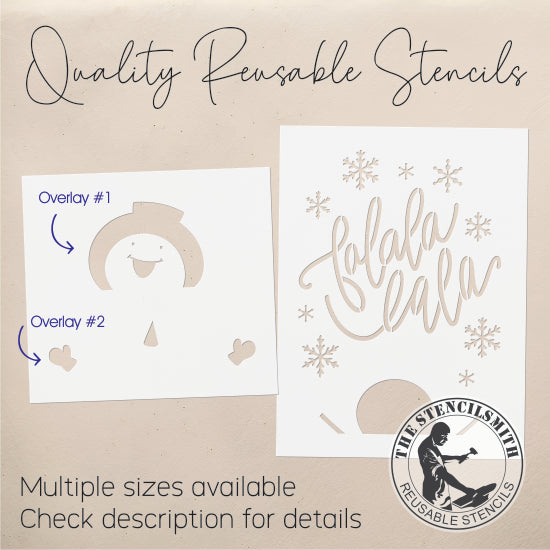 9812 Fa La La La La Snowman Stencil - The Stencilsmith