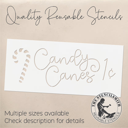 9818 Candy Canes 1¢ Stencil - The Stencilsmith