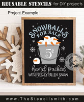 9819 Snowballs for Sale stencil