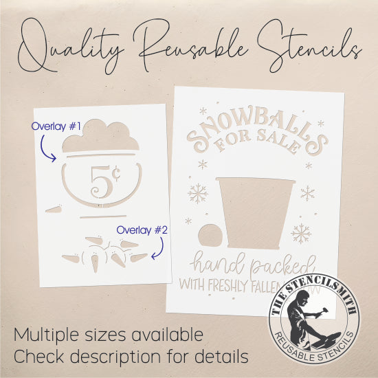 9819 Snowballs For Sale Stencil - The Stencilsmith