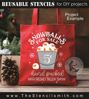 9819 Snowballs for Sale stencil