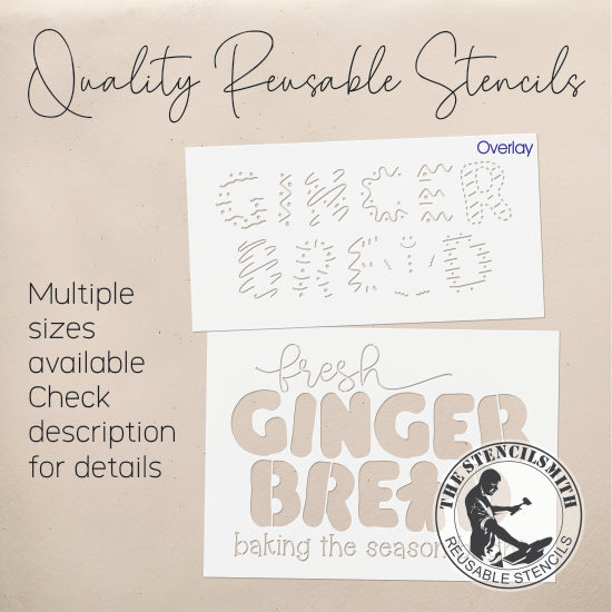 9820 Fresh Gingerbread Stencil - The Stencilsmith