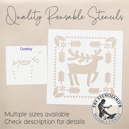 9830 Nordic Deer Decorative Stencil - The Stencilsmith