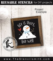 9831 melting snowman stencil