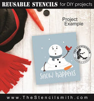 9831 melting snowman stencil