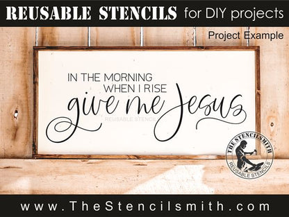 9833 In the Morning when I rise stencil - The Stencilsmith
