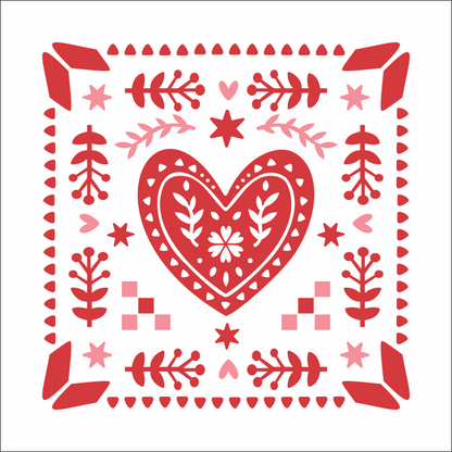9835 Nordic Heart Decorative Stencil - The Stencilsmith