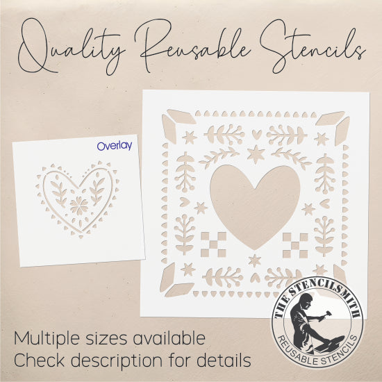 9835 Nordic Heart Decorative Stencil - The Stencilsmith
