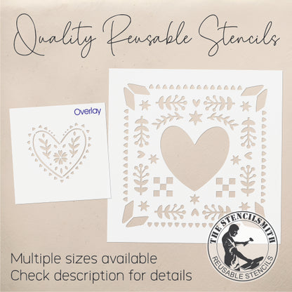 9835 Nordic Heart Decorative Stencil - The Stencilsmith