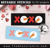 9836 XOXO snowman stencil