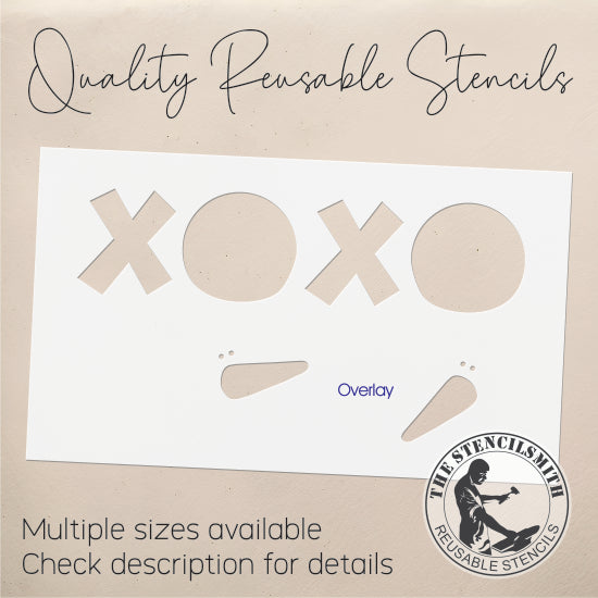 9836 XOXO Snowman Stencil - The Stencilsmith