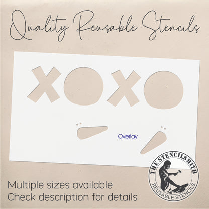 9836 XOXO Snowman Stencil - The Stencilsmith
