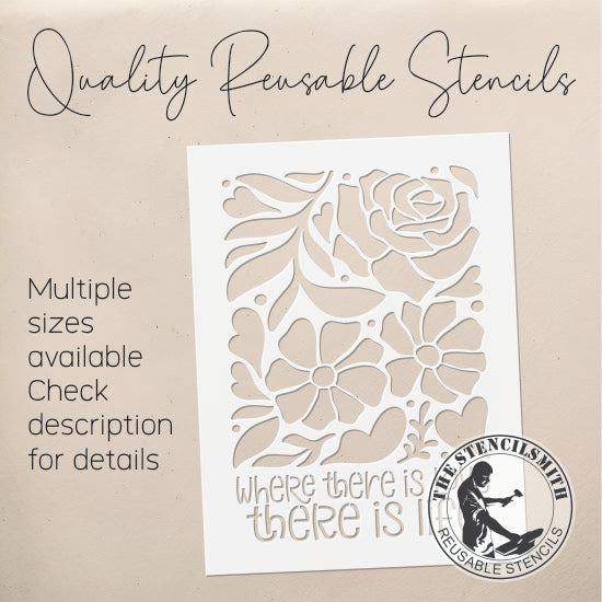 9838 Where There Is Love Stencil - The Stencilsmith