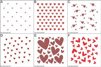 9840 Heart Pattern Stencils