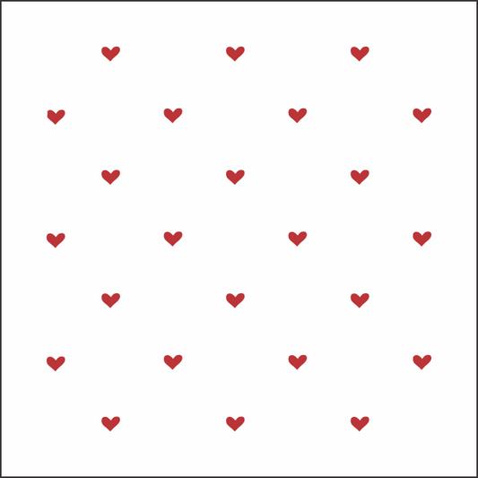 CLEARANCE #9840 Heart Pattern Stencils - XXS - 10mil white mylar