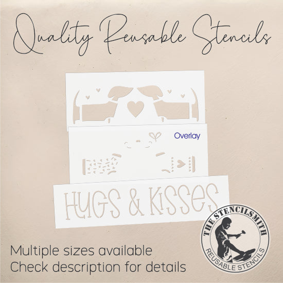 9846 Hugs & Kisses Dog Stencil - The Stencilsmith