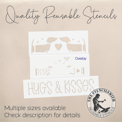 9846 Hugs & Kisses Dog Stencil - The Stencilsmith
