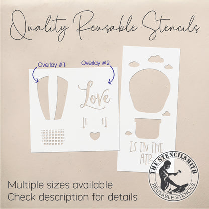 9848 LOVE Is In The Air Stencil - The Stencilsmith