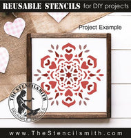 9849 Heart Mandala Stencils