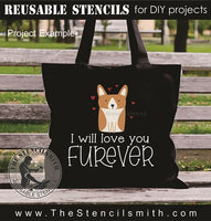 9855 I will love you furever dog stencil