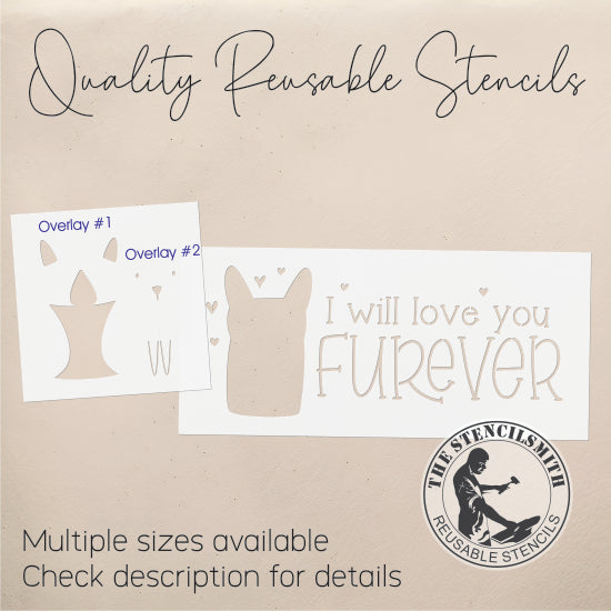 9855 I Will Love You Furever Dog Stencil - The Stencilsmith