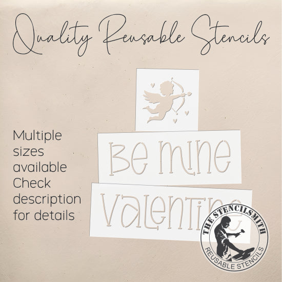 9856 Be Mine Valentine Block Set Stencils - The Stencilsmith