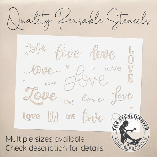 9858 Love Collection stencil - The Stencilsmith