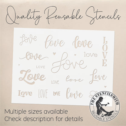 9858 Love Collection stencil - The Stencilsmith