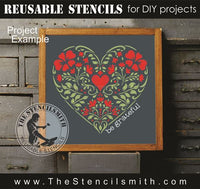 9860 Decorative Floral Heart Stencils