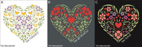 9860 Decorative Floral Heart Stencils