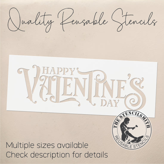 9864 Happy Valentine's Day Stencil - The Stencilsmith