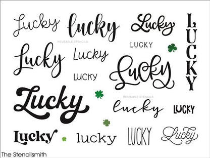 9869 Lucky Collection stencil - The Stencilsmith