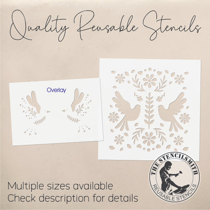 9883 Decorative Bird Stencil - The Stencilsmith