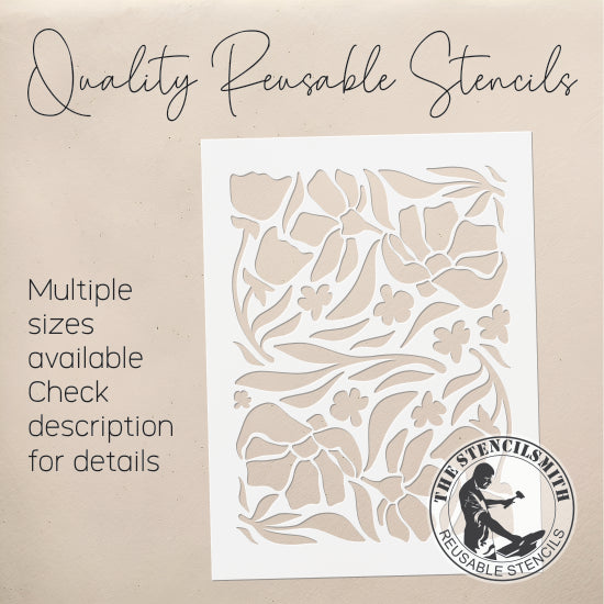 9885 Decorative Floral Stencil - The Stencilsmith