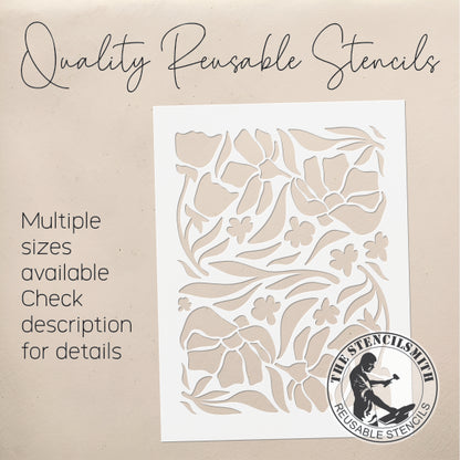 9885 Decorative Floral Stencil - The Stencilsmith
