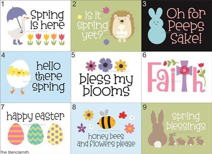 9892 Spring Mini Stencils - The Stencilsmith