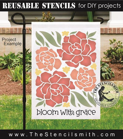 9895 Bloom With Grace Stencil - The Stencilsmith