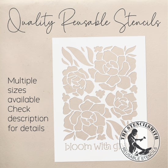 9895 Bloom With Grace Stencil - The Stencilsmith