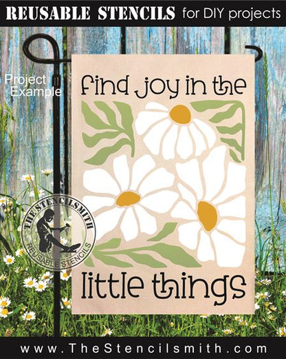 9896 Find Joy In The Little Things Stencil - The Stencilsmith