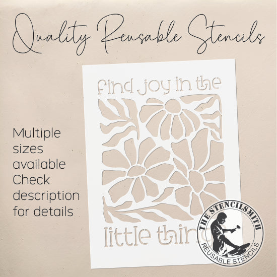 9896 Find Joy In The Little Things Stencil - The Stencilsmith
