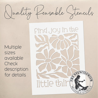 9896 Find Joy In The Little Things Stencil - The Stencilsmith